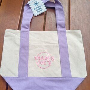 Lovely Lavender – Trader Joe’s Mini Canvas Tote Bag Brand New – Tags Attached!